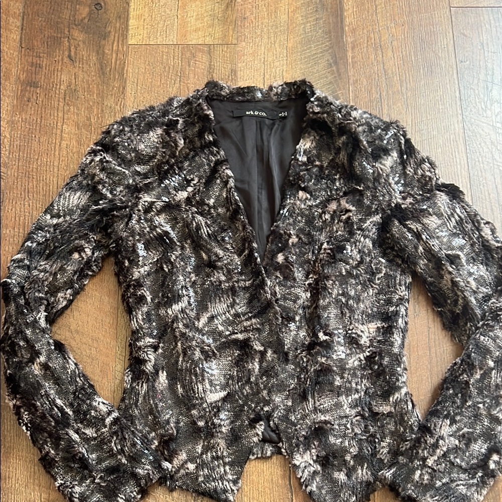 Ark & Co Black and Gray Textured Blazer
